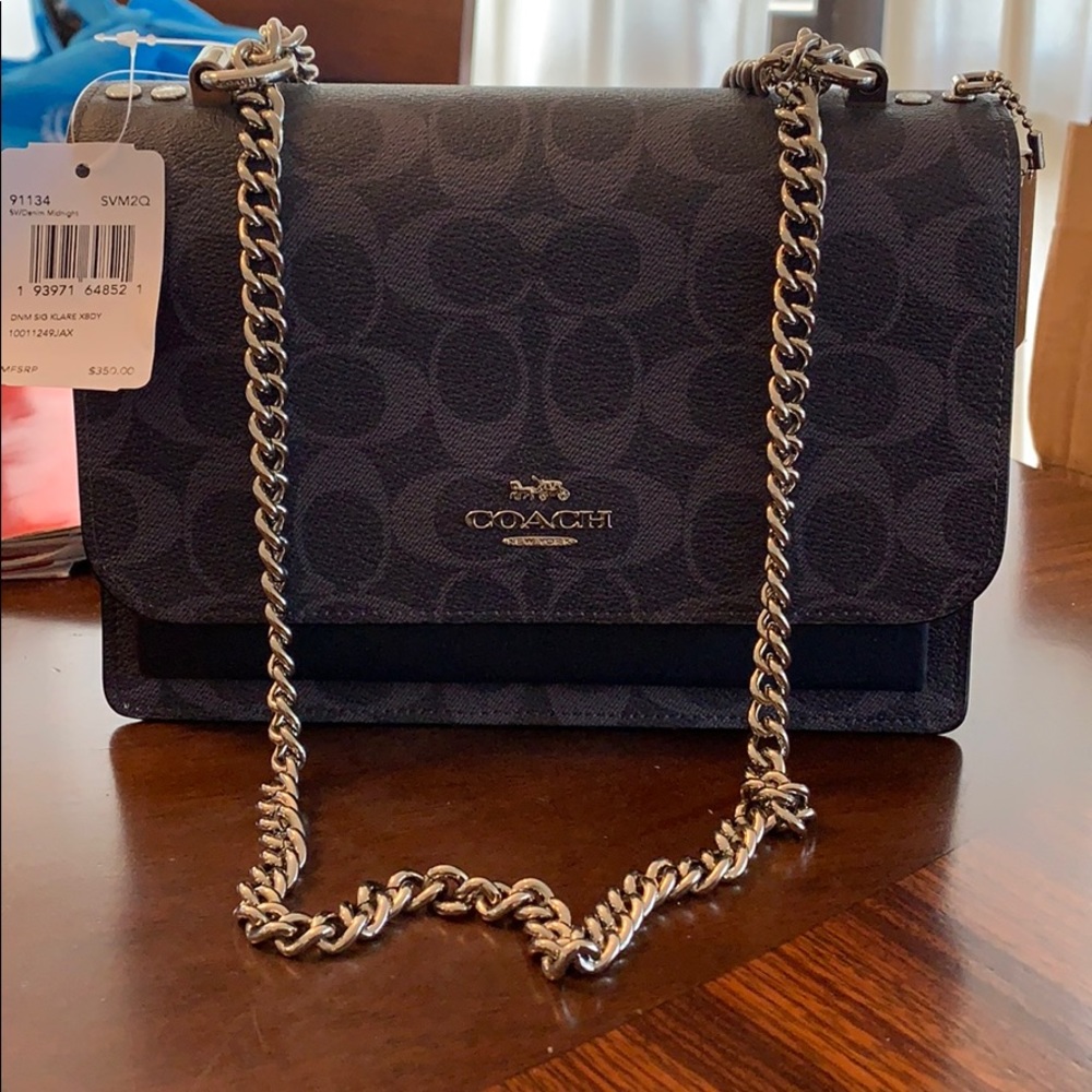 Coach Denim Signature Klare Crossbody - Picture 1 of 7